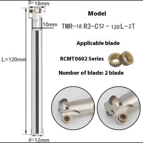 2066-CNC machining center TMR round nose T-slot milling cutter bar arc R2.5R3R4R5R6 slotted side and side cut shank Shandong Denso Pricision Tools Co.,Ltd.